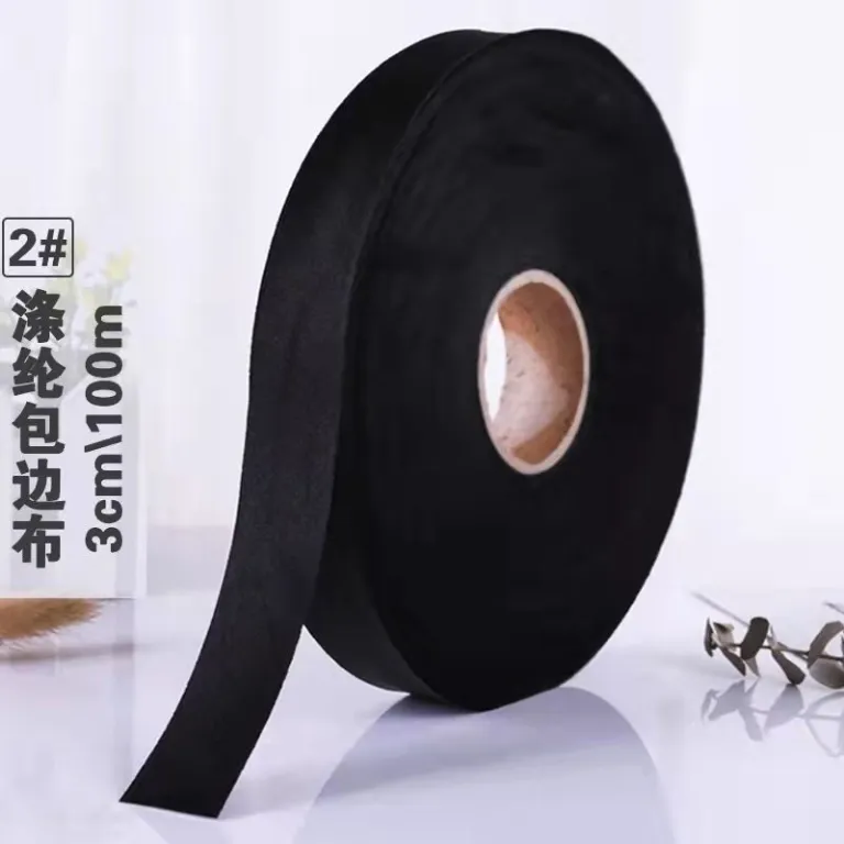 3-4cm نوار لبه پلی‌استر، لبه سخت برش اریب، مناسب پرده، ملحفه، کلاه و کفش، نوار لبه و رولت