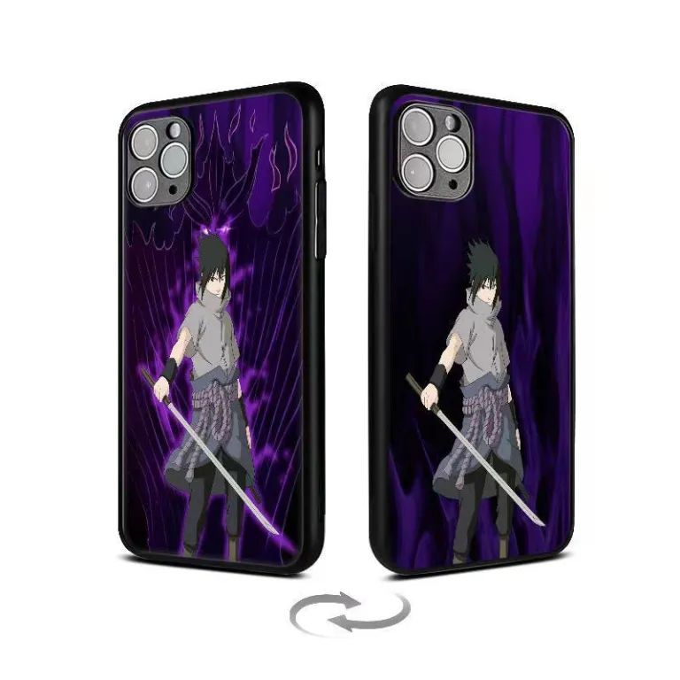 3D قاب موبایل طرح متغیر با افکت لنتیکولار و گرادیان، انیمه وان پیس لوفی و نامی، ناروتو ساسوکه، چند طرح در یک قاب خلاقانه