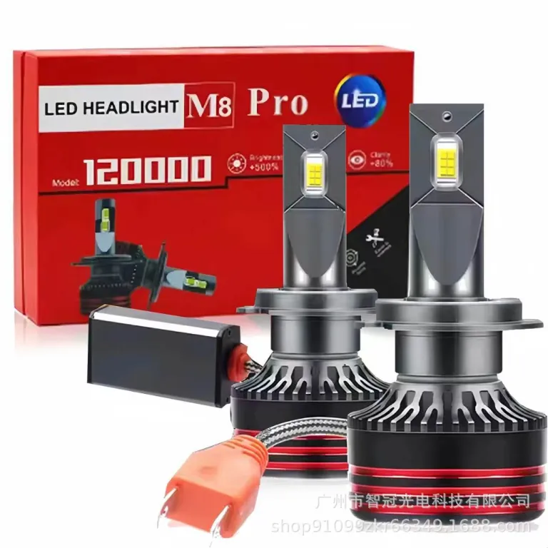 لامپ LED خودرو مدل M8Pro 6000k فوق پرنور و متمرکز h7 h4h11 ارسال مستقیم از تولیدکننده