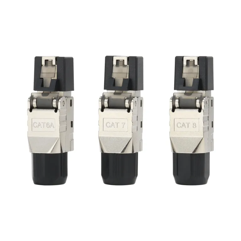 سوکت شبکه شیلددار بدون نیاز به ابزار پرس 7 CAT6A اتصال سریع