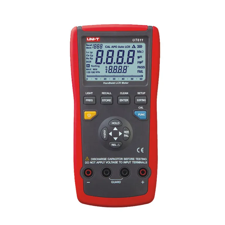 یونیتی UT611/UT612 پل دیجیتال LCR دستی با دقت بالا برای اندازه‌گیری ظرفیت خازنی، اندوکتانس و مقاومت