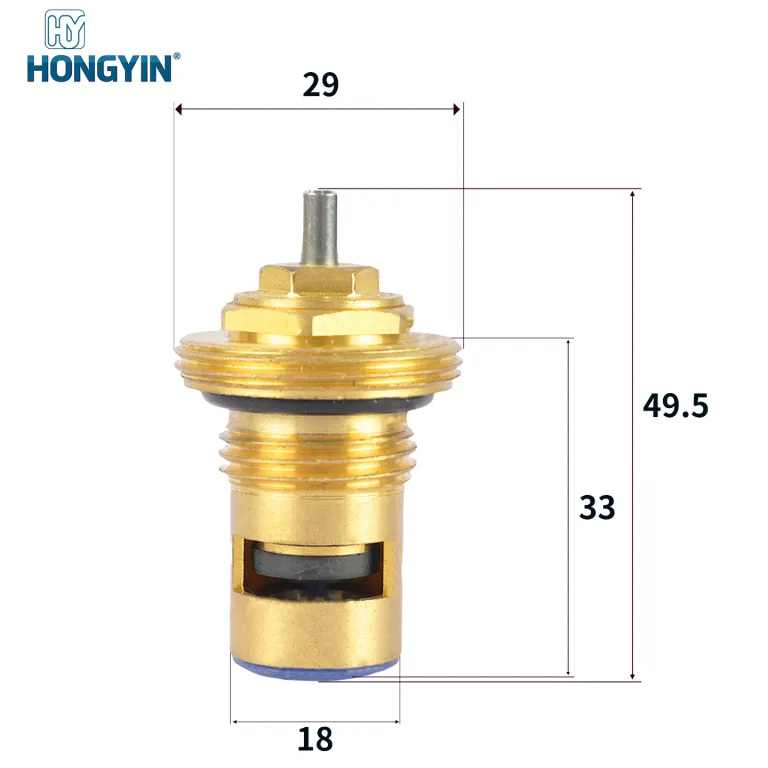 شیر ترموستاتیک رادیاتور هونگ‌یین M30×1.5 1/2 اینچ قابل تنظیم جریان