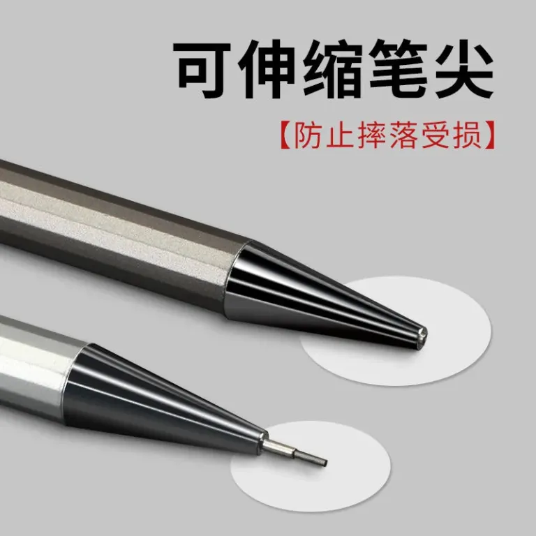 مداد نوکی اتوماتیک جدید تمام فلزی با بدنه فلزی، نوک نشکن و مرکز ثقل پایین 0.5/0.7mm