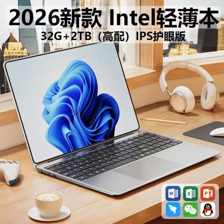 لپ‌تاپ 15.6 اینچی با صفحه‌نمایش بزرگ Core i9i7، طراحی باریک و سبک برای کارهای اداری، تماشای فیلم، بازی و وب‌گردی N5095