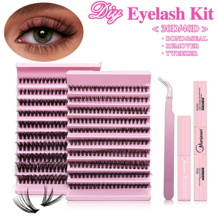 ست مژه مصنوعی اکستنشن 30D40D سینی ده ردیفه پلکانی عمده مژه نرم