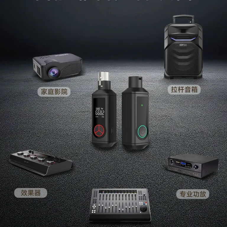 سیستم فرستنده و گیرنده صوتی بی‌سیم UHF، تبدیل میکروفون داینامیک XLR سیمی به بی‌سیم، سازگار با انواع میکروفون