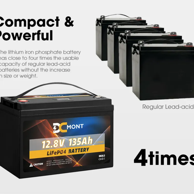 باتری لیتیوم آهن فسفات DC MOUNT 12.8V 135AH با BMS داخلی مناسب برای تامین برق کاروان و کمپینگ