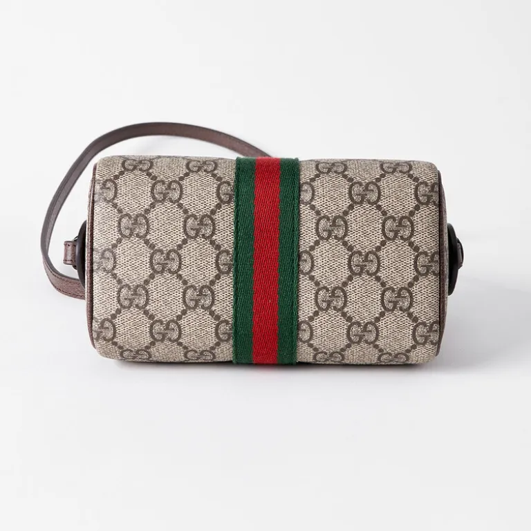 کیف دستی GUCCI Ophidia با پارچه روکش‌دار و طرح درهم‌تنیده GG