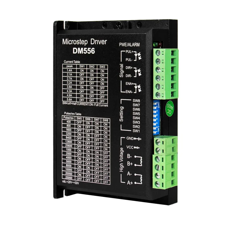 درایور موجود در انبار کارخانه DM556 کنترل دیجیتال DSP 42/57 درایور موتور پله‌ای موتور DC