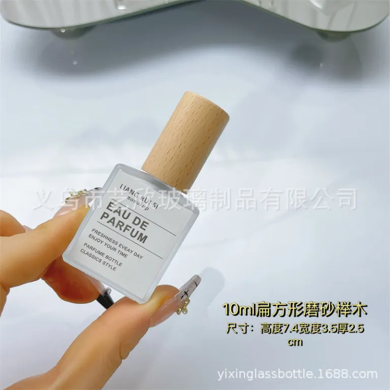 شیشه تقسیم عطر با درب چوبی خالی شیشهای 10ml لوکس مسافرتی قابل حمل 5ml شیشه اسپری نمونه شیشه عطر