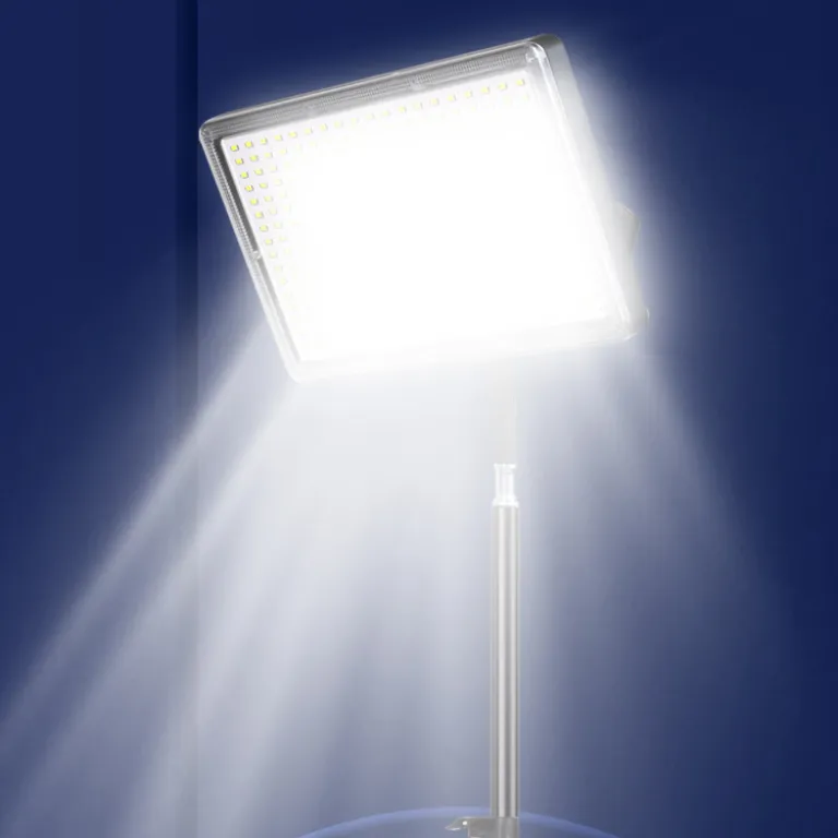 چراغ بازار شب شارژی روشنایی فضای باز LED ابزار ضروری بساط‌گستر نور قوی متحرک با پایه چراغ کمپینگ صحرایی