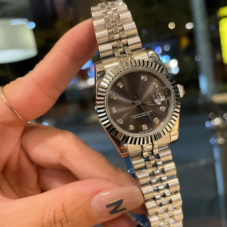 ساعت زنانه رولکس اویستر پرپچوال دیت جاست 31MM کوارتز سوئیسی سری دیت جاست سبز زیتونی