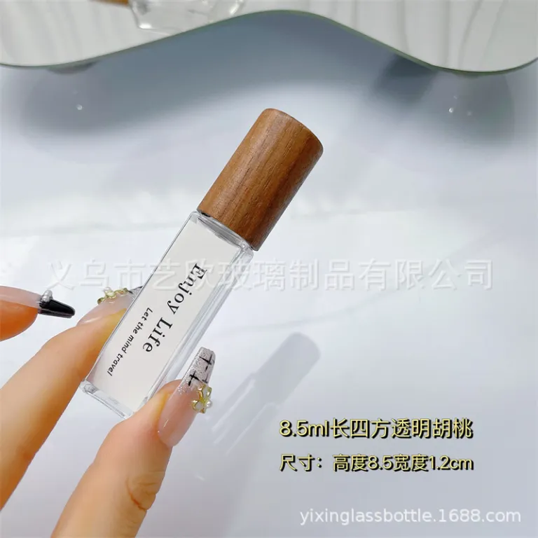 شیشه تقسیم عطر با درب چوبی خالی شیشهای 10ml لوکس مسافرتی قابل حمل 5ml شیشه اسپری نمونه شیشه عطر