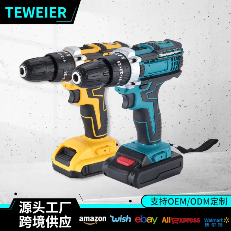 21v دریل شارژی چندکاره پرقدرت ضربه‌ای مناسب صادرات و مصارف خانگی