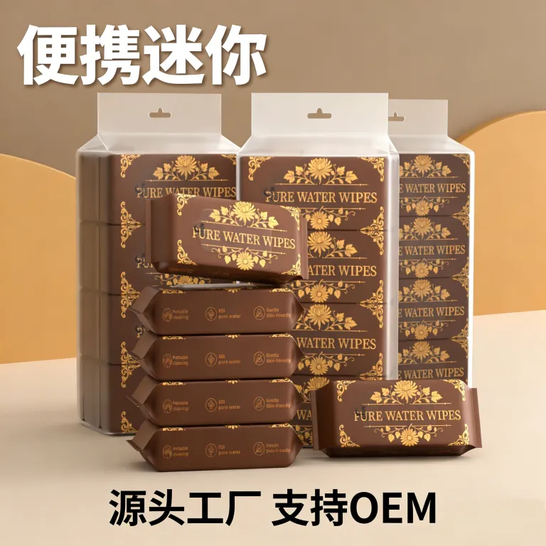 بسته کوچک دستمال مرطوب مینی قابل حمل Jianhe، مخصوص تمیز کردن دست و دهان نوزاد و کودک، دستمال مرطوب با بسته‌بندی انگلیسی