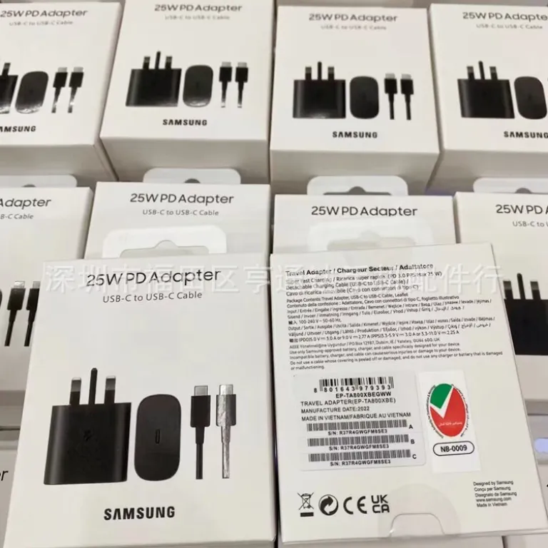 شارژر اورجینال سامسونگ 25W note20/S22+/S21U PD 25w با شارژ فوق سریع و کابل