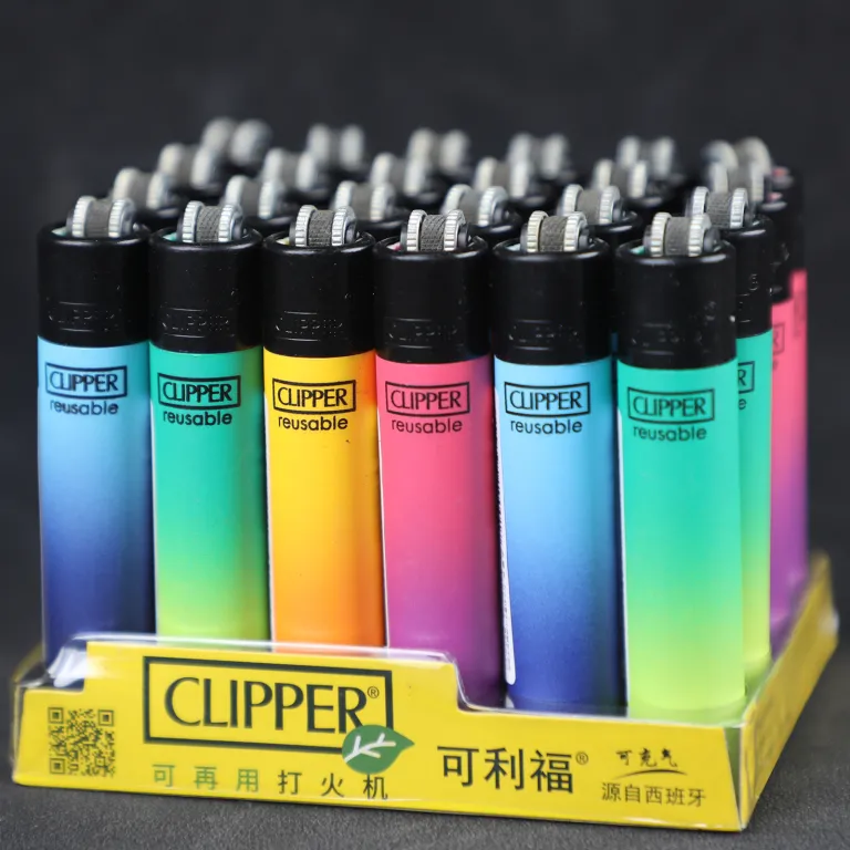 فندک یکبارمصرف کوچک Clipper با سنگ چخماق و چرخدنده، قابل شارژ