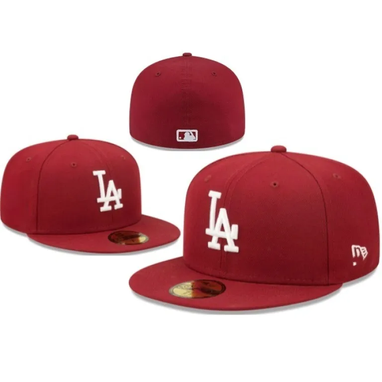 کلاه بیسبال MLB تیم نیویورک یانکیز و لس آنجلس داجرز، پرفروش بین‌المللی، کاملاً بسته، ورزشی در فضای باز، سایز استاندارد، لبه صاف