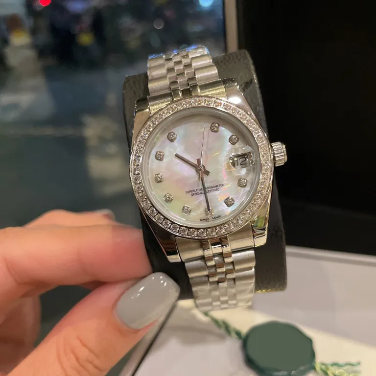 ساعت زنانه رولکس اویستر پرپچوال دیت جاست 31MM کوارتز سوئیسی سری دیت جاست سبز زیتونی