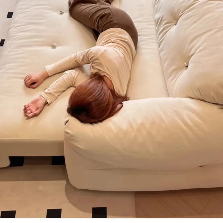 مبل برقی ابری یوندو فوشان مناسب پذیرایی، مدرن و ساده، تاشو به سبک کرِم، پارچهای چندکاره و تخت‌شو برای فضاهای کوچک
