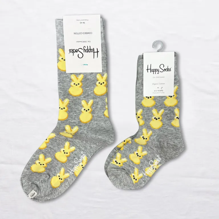 جوراب بچگانه HappySocks طرح کارتونی ساق متوسط مدل هایپی مناسب دختر و پسر برای استفاده بیرون از منزل طرح بامزه عمده و خانوادگی