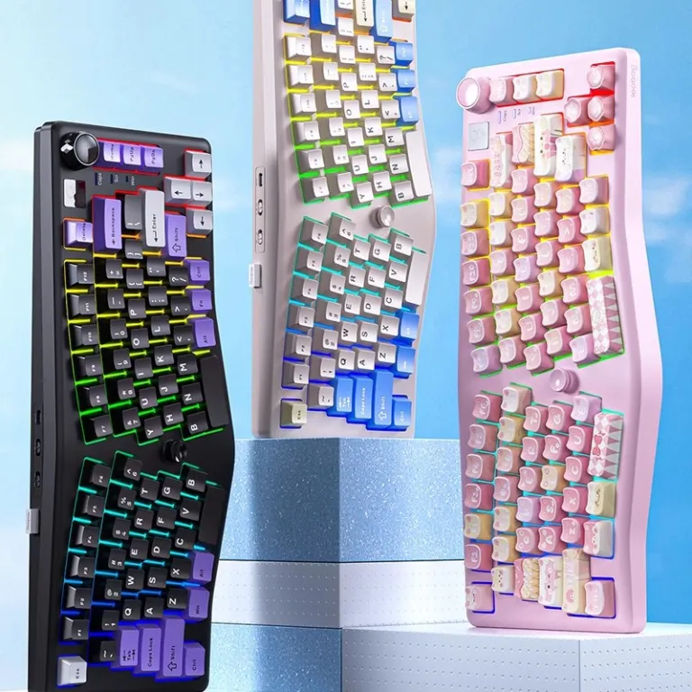 کیبورد مکانیکی آلیس LEOBOG A75 با قابلیت تعویض گرم، RGB، سفارشی‌سازی شده برای بازی و کارهای اداری و تبلت، ساختار TOP