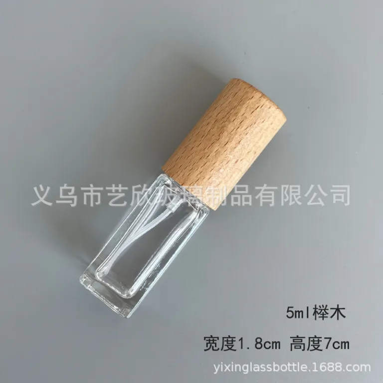 شیشه تقسیم عطر با درب چوبی خالی شیشهای 10ml لوکس مسافرتی قابل حمل 5ml شیشه اسپری نمونه شیشه عطر