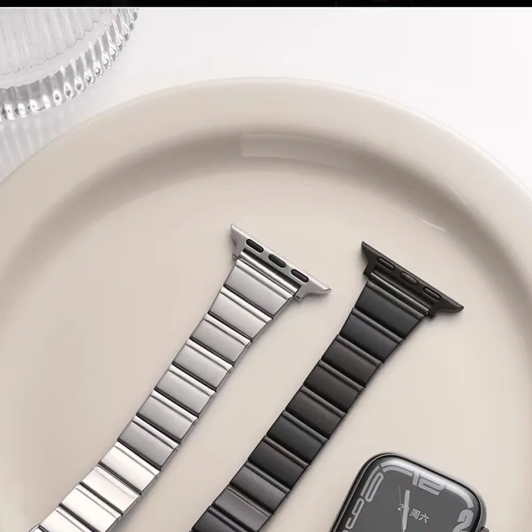 بند مناسب اپل واچ S10 بند iWatchS9 استیل ضدزنگ زنانه طرح کمر باریک s11 حس لوکس ورزشی تابستانی