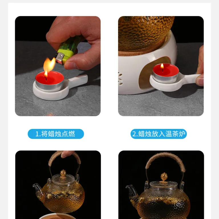 شمع چای بدون دود 4-8 ساعت، شمع کوچک گرد مخصوص گرم‌کردن و عطر‌افشانی، مناسب هتل و کی‌تی‌وی و تولد