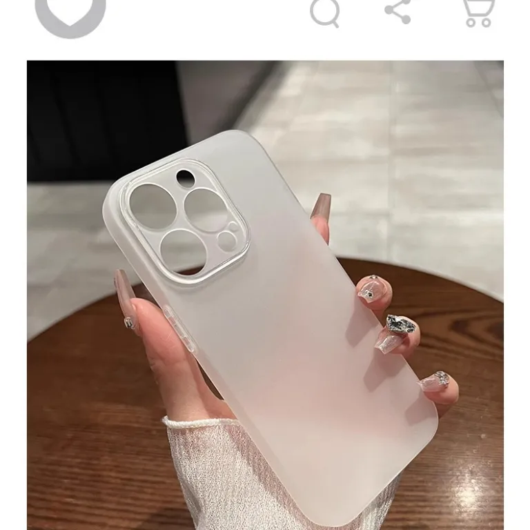 قاب گوشی سیلیکونی مات نیمه‌شفاف فوق‌نازک با حس بدون قاب مناسب اپل 16promax iPhone17