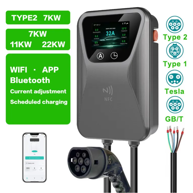 شارژر خودرو برقی 7KW خانگی استاندارد اروپا Type2 استاندارد آمریکا Type1 شارژر خودرو انرژی نو BYD 11KW22KW