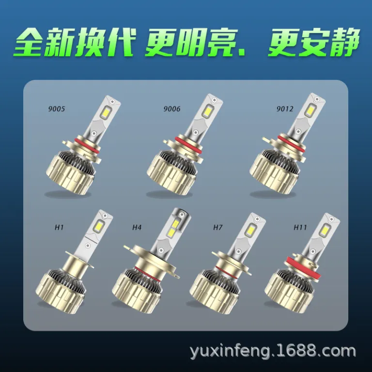 130W چراغ جلوی خودرو LED h1 مناسب چراغ‌های LED اصلی، نور بالا و پایین یکپارچه h4 h7