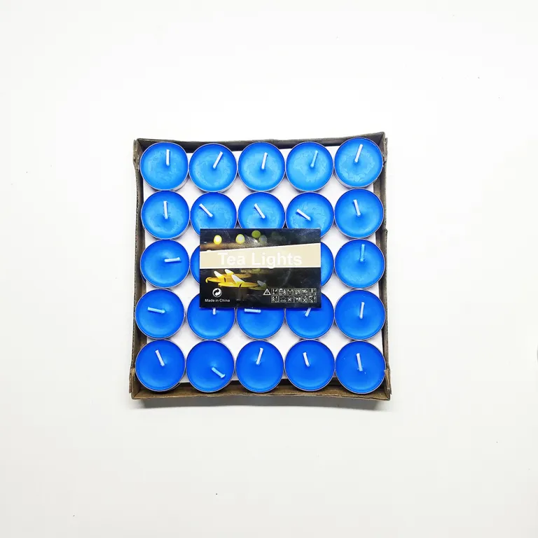 شمع چایخوری گرد بدون دود عمده کارخانه‌ای 2 ساعته 50 عددی مناسب هتل، عروسی، ولنتاین، تولد و ابراز عشق