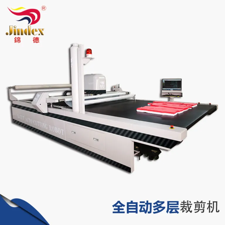 میز برش با تیغه لرزشی CNC مدل 2020 برای برش چندلایه پارچه و چرم با تغذیه خودکار، دستگاه برش پارچه کامپیوتری تمام اتوماتیک