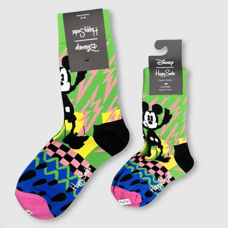 جوراب بچگانه HappySocks طرح کارتونی ساق متوسط مدل هایپی مناسب دختر و پسر برای استفاده بیرون از منزل طرح بامزه عمده و خانوادگی