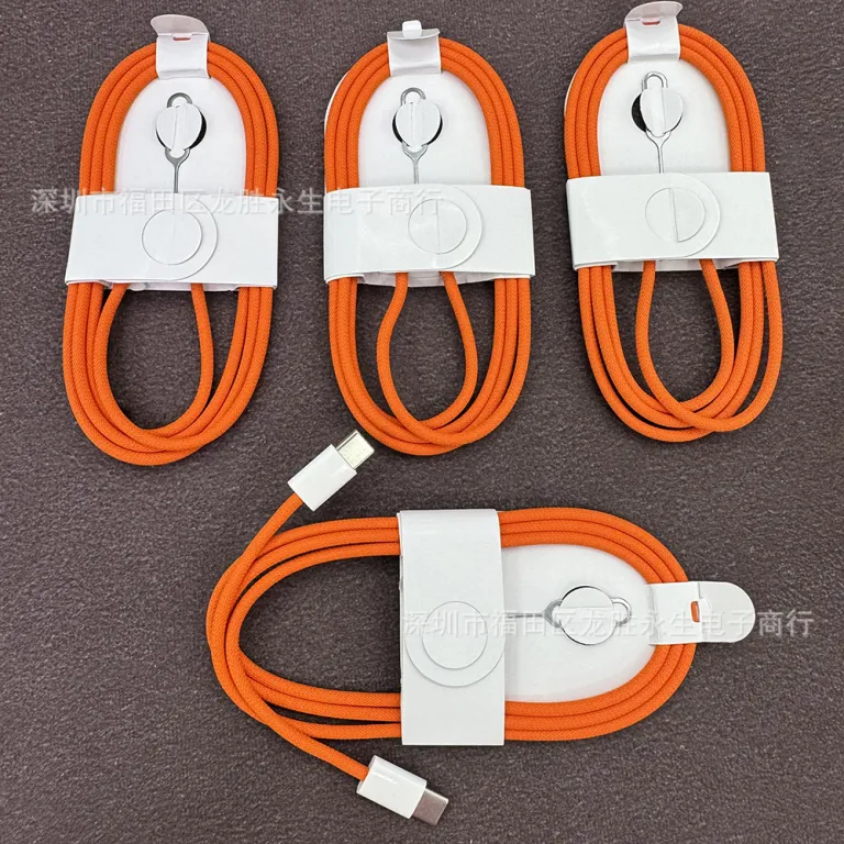 کابل شارژ آیفون iphone17 کابل شارژ PD60W دو type-c کابل دیتا گوشی کابل شارژ سریع 20W کابل بافته‌شده