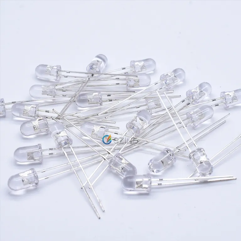 5mm دیود f5 بدنه سفید نور قرمز نانویی آبی ضدعفونی UV چراغ هشدار روشنایی دیود ال‌ای‌دی DIP دیود نورانی