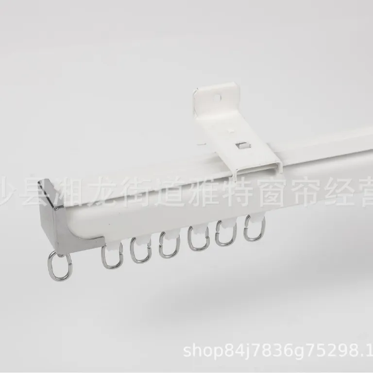 قیمت عمده حتی برای یک عدد، ریل پرده آلومینیومی بی‌صدا، نصب دیواری، ریل کشویی با غلتک نانو، دو ریل سقفی