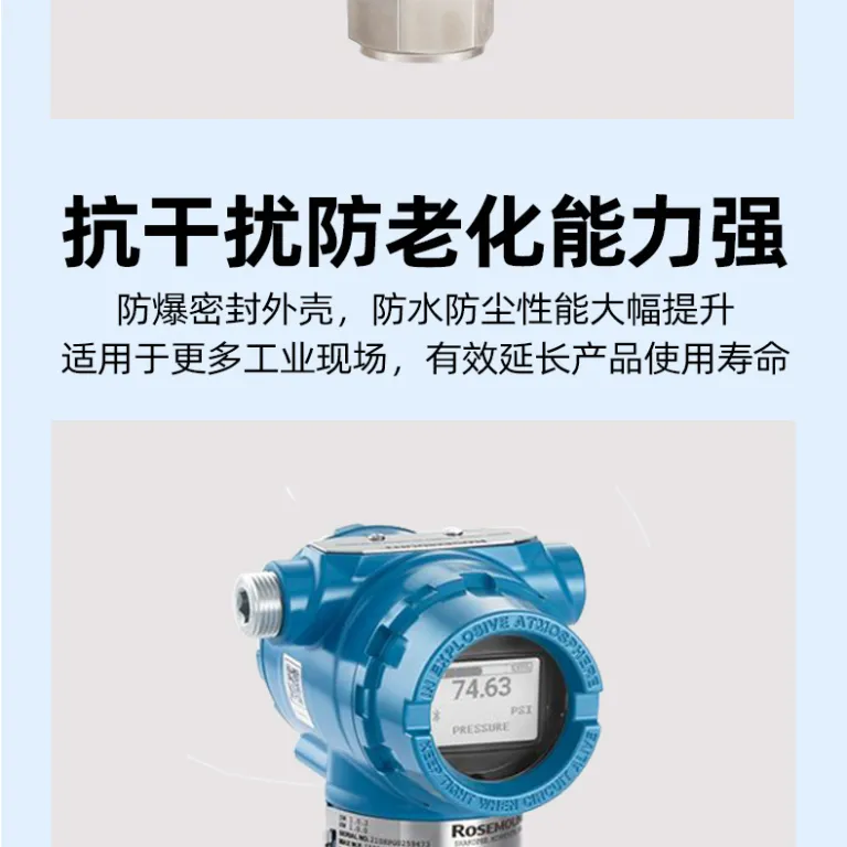 ترانسمیتر فشار اصلی 3051TG رزمونت Beijing Far East ساخت داخل GP با دقت بالا 0.065%/HART