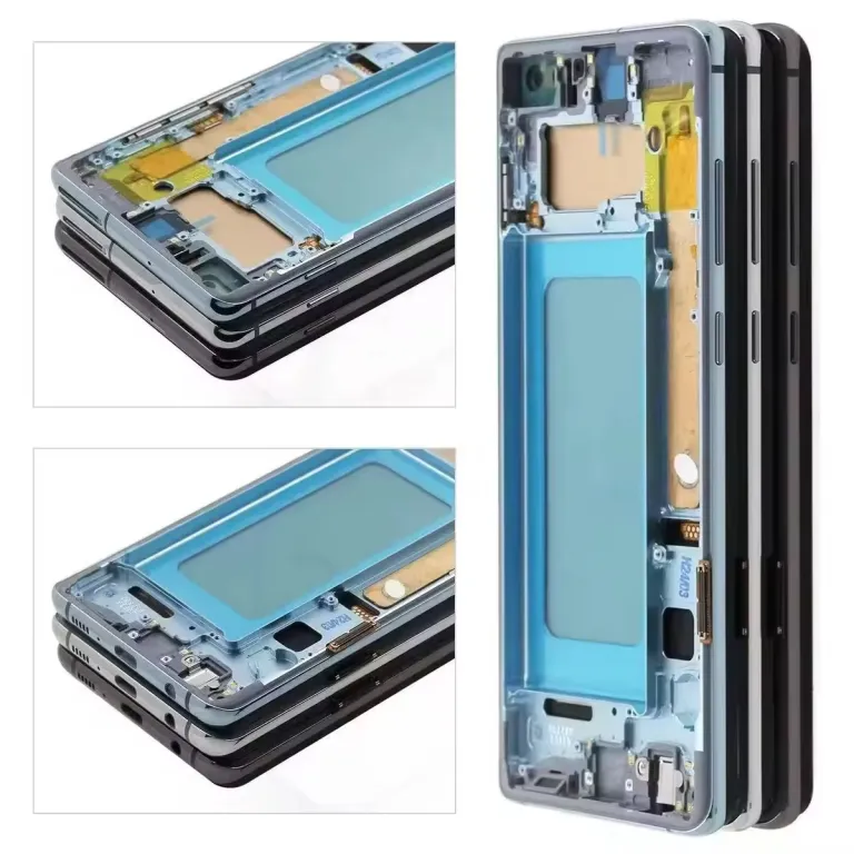 مناسب برای سامسونگ S10 مجموعه صفحه نمایش گلکسی S10plus G975 G973 نمایشگر لمسی کریستال مایع