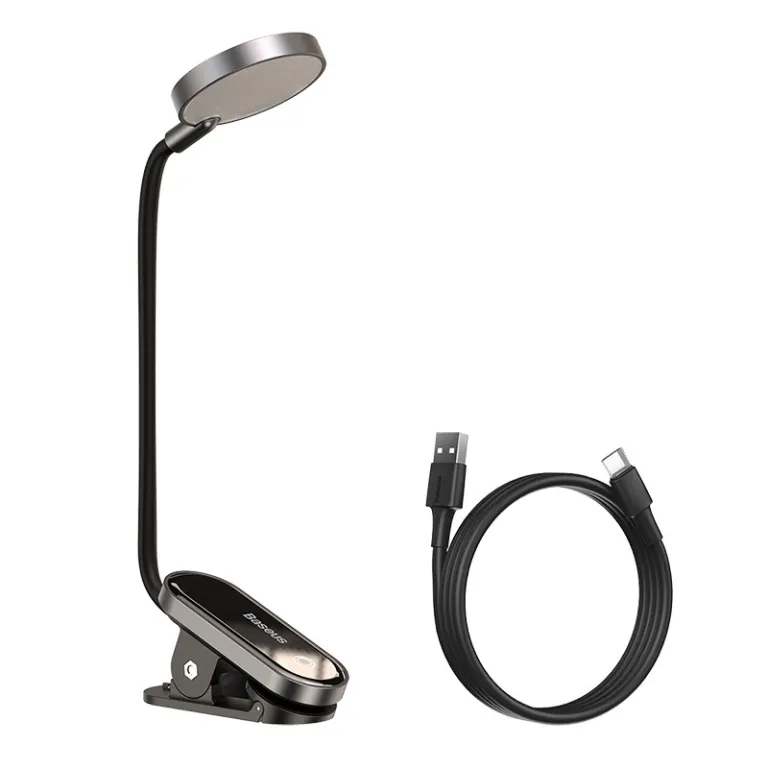 چراغ مطالعه رومیزی گیره‌دار شارژی USB قابل استفاده برای Baseus YuanYue مخصوص اتاق خواب و کودکان