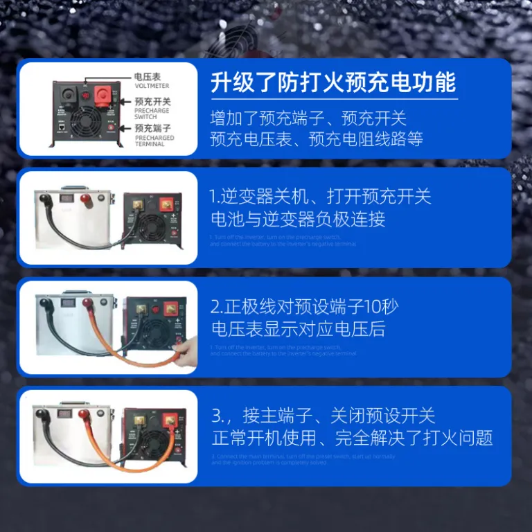 اینورتر موج سینوسی خالص 24V به 220V 3000W اینورتر خودرویی پرقدرت هوشمند فرکانس صنعتی