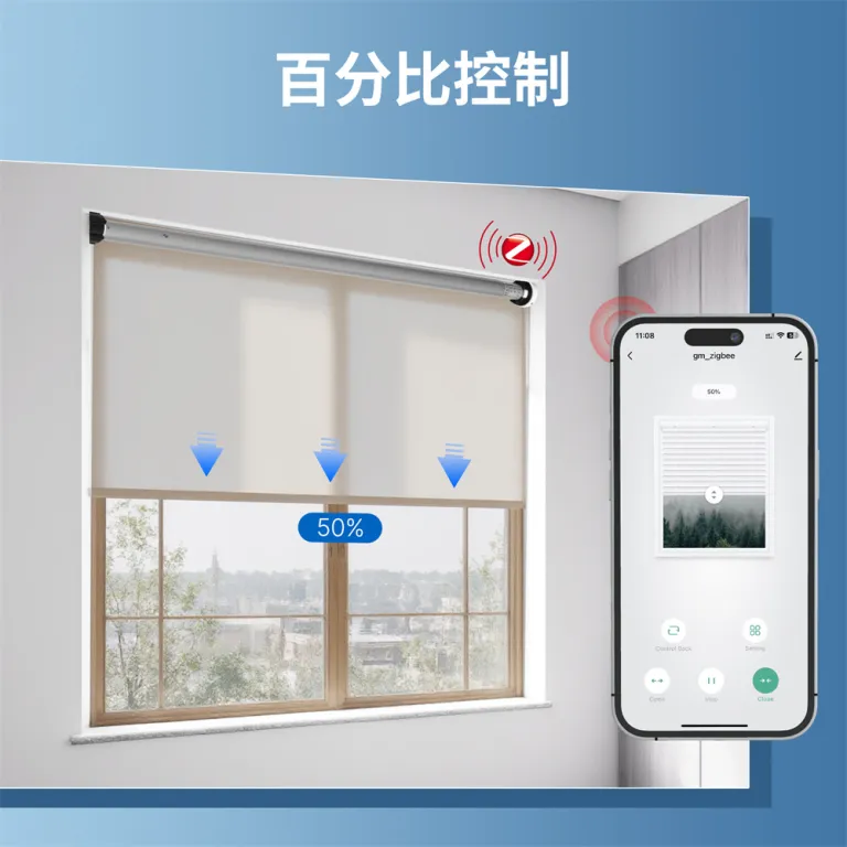 موتور پرده هوشمند Zigbee Tuya 25 کنترل از راه دور و زمان‌بندی با اپلیکیشن برای موتور کرکره برقی