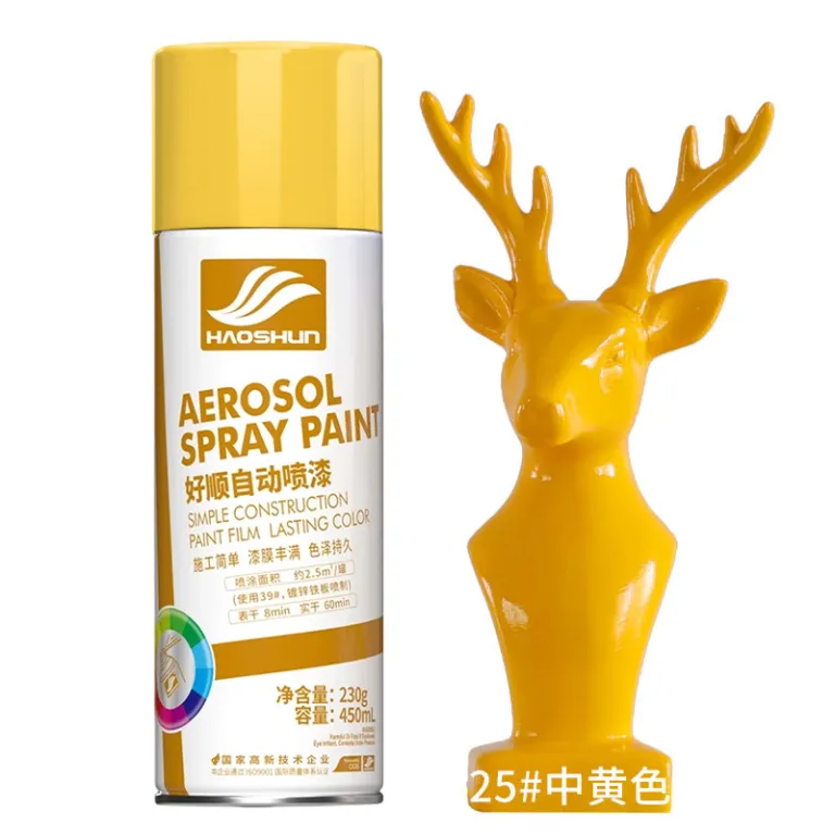 اسپری رنگ 450ml هاوشون ضدزنگ فلز در رنگ‌های مشکی سفید قرمز برای مصارف خانگی و تغییر رنگ خودرو