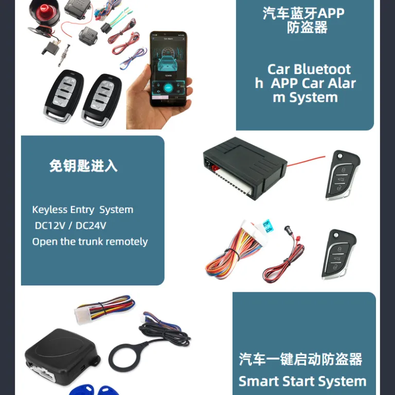 دزدگیر خودرو مدل آمریکای جنوبی برای فروشگاه‌های اینترنتی، سیستم ضدسرقت car alarm مناسب آمازون، علی‌اکسپرس و ایبی