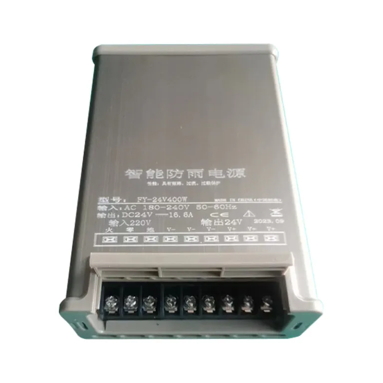 جعبه منبع تغذیه چراغ ترانس ضد باران چمن و حیاط فضای باز 24V ترانس 400W کارخانه منبع تغذیه سوئیچینگ