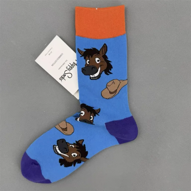 جوراب رنگی HappySocks مردانه طرح کارتونی فانتزی اینستاگرامی ساق‌متوسط بیرونی خیابانی