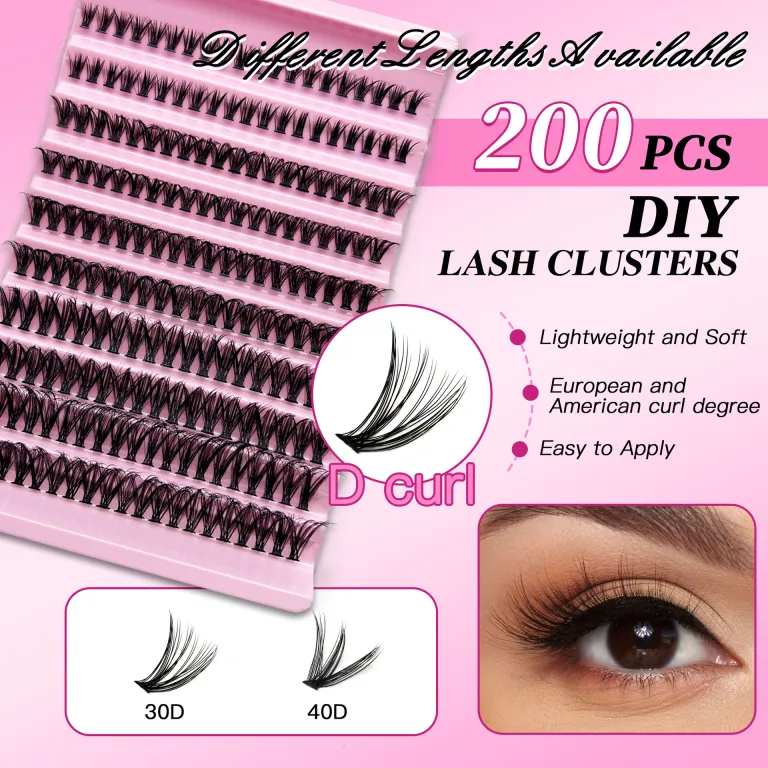 ست مژه مصنوعی اکستنشن 30D40D سینی ده ردیفه پلکانی عمده مژه نرم