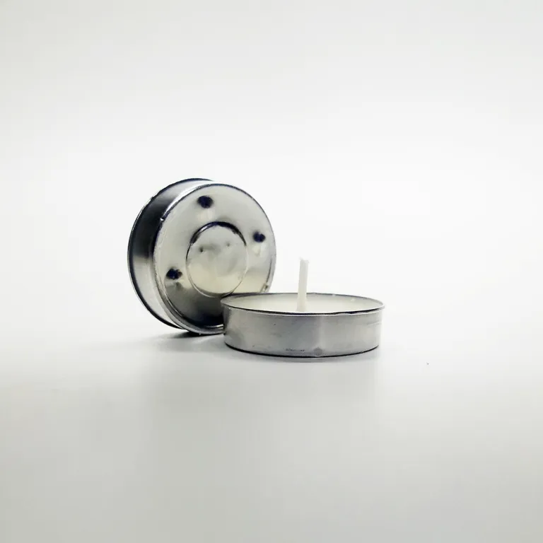 شمع چایخوری گرد بدون دود عمده کارخانه‌ای 2 ساعته 50 عددی مناسب هتل، عروسی، ولنتاین، تولد و ابراز عشق