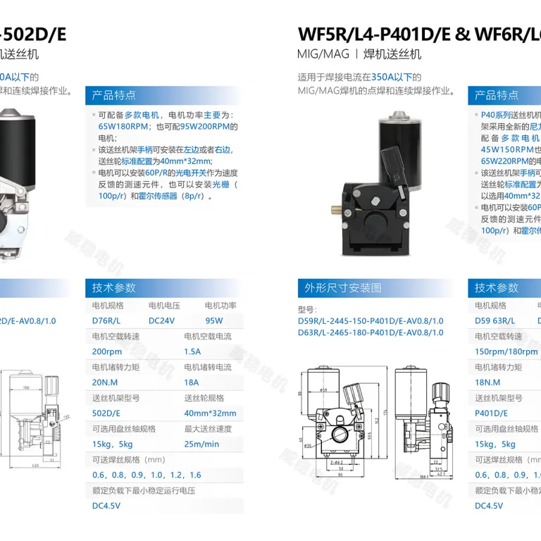 موتور سیم‌کش mig فروش مستقیم کارخانه 24V42V موتور DC سیم‌کش لوازم جانبی دستگاه جوش موتور آهنربای دائم